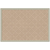 Rectangular beige pinboard featuring a subtle white lattice pattern, framed with a narrow light gray border.