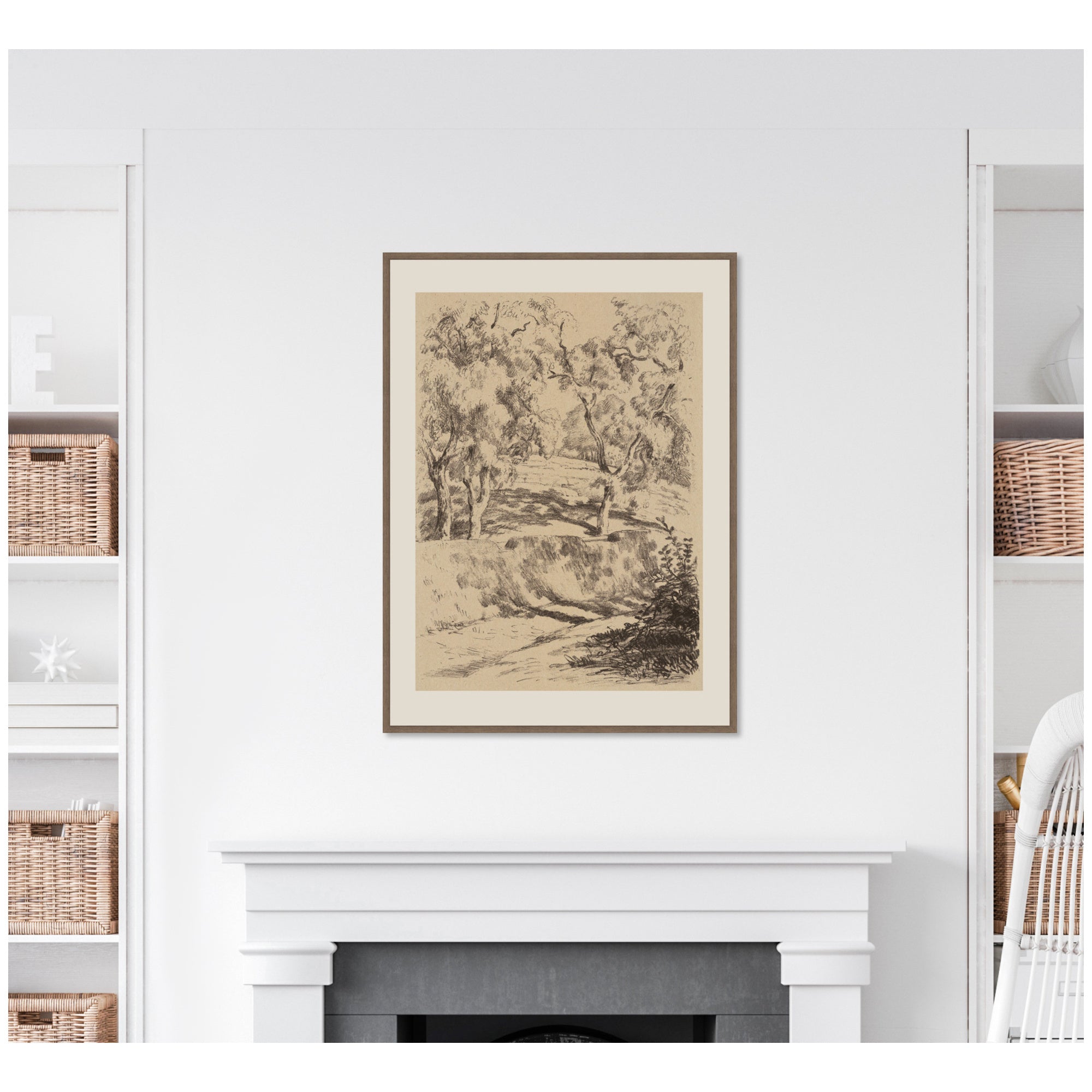 Near Brantome 1928 Roger Fry by Nostalgia Prints Framed Canvas Wall Art Print