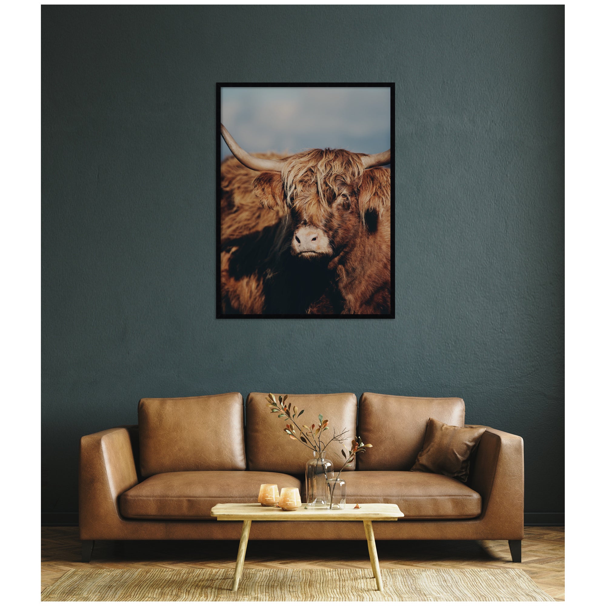 Highland Cow No.
5 by Laura Evans Framed Wall Art Print