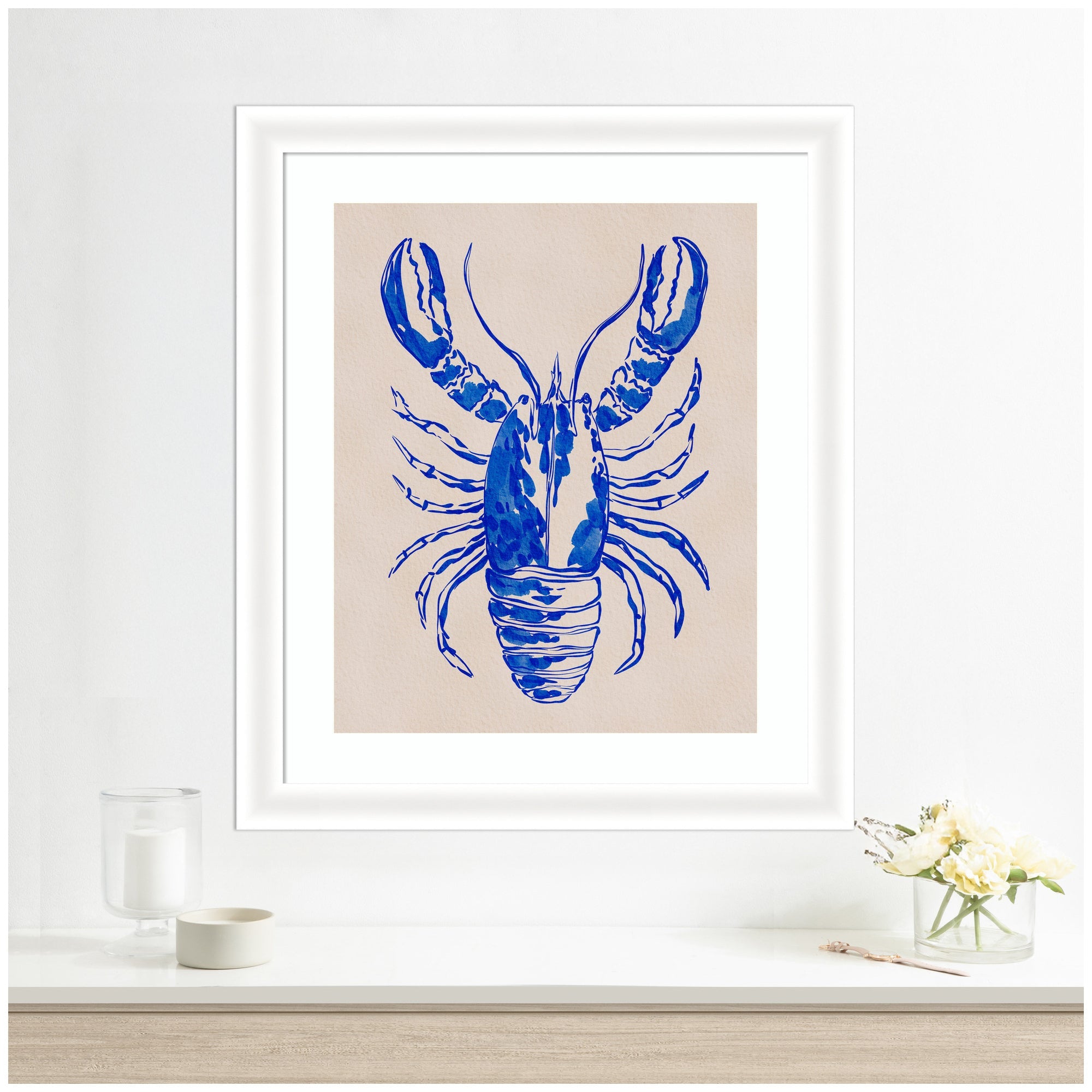 Framed Art Lobster by Nikita Jariwala