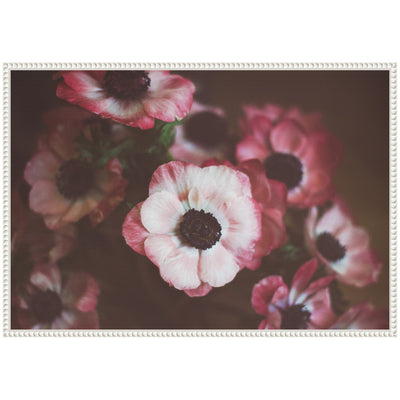 Sylvie Bouquet of Deep Pink Anemones Framed Canvas by Kristy Campbell
