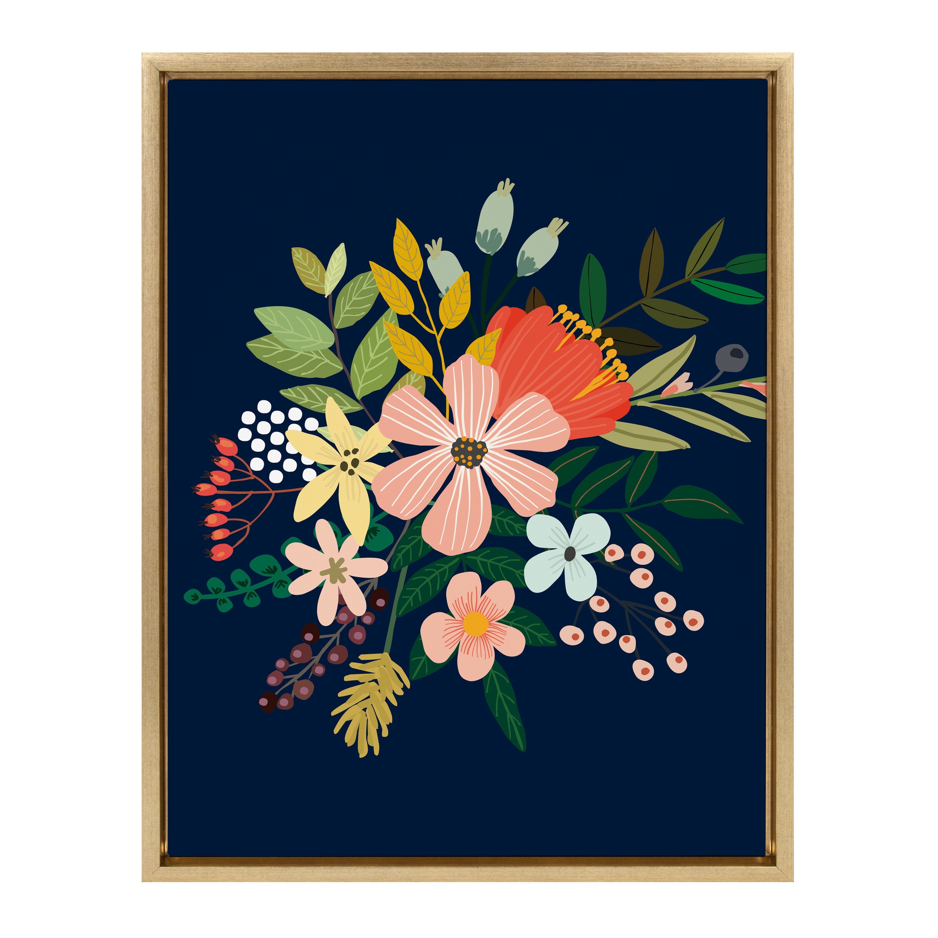 Sylvie Floralis C Framed Canvas