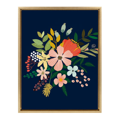 Sylvie Floralis C Framed Canvas