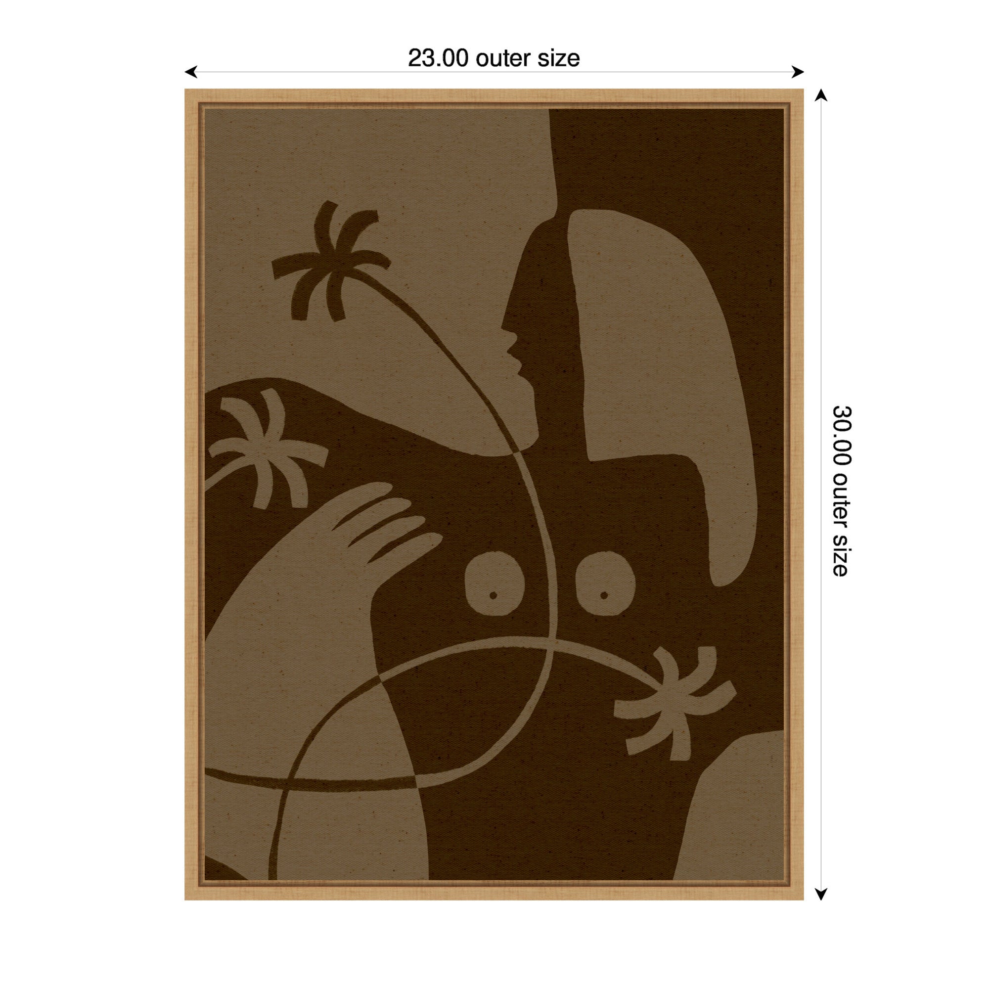 Sylvie The Land Story 6 Framed Canvas by Shatha Al Dafai