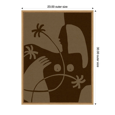 Sylvie The Land Story 6 Framed Canvas by Shatha Al Dafai