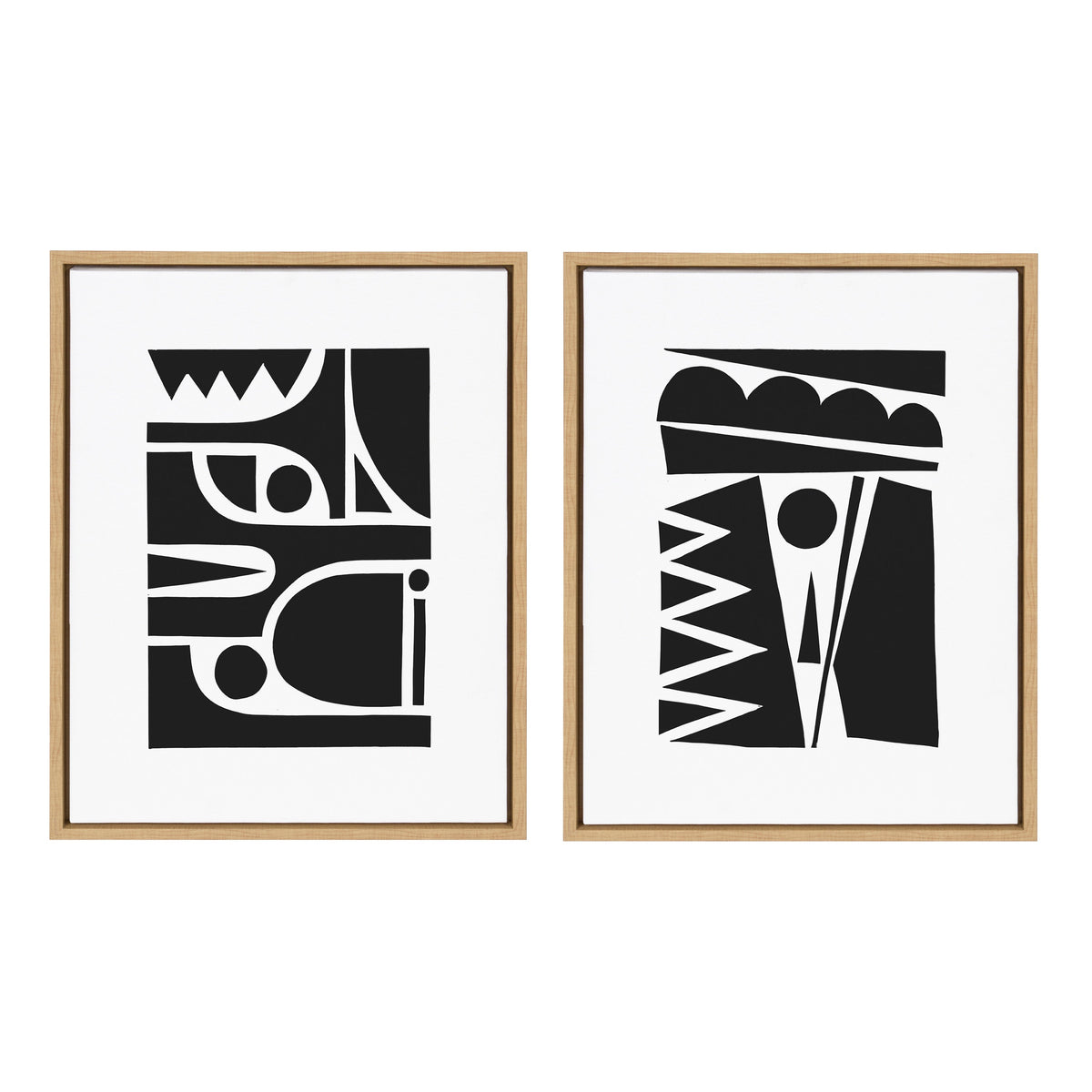 Sylvie Geometric Framed Canvas Set by kateandlaurel - product image 2 for Resin Society