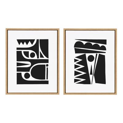 Sylvie Geometric Framed Canvas Set by kateandlaurel - product image 2 for Resin Society
