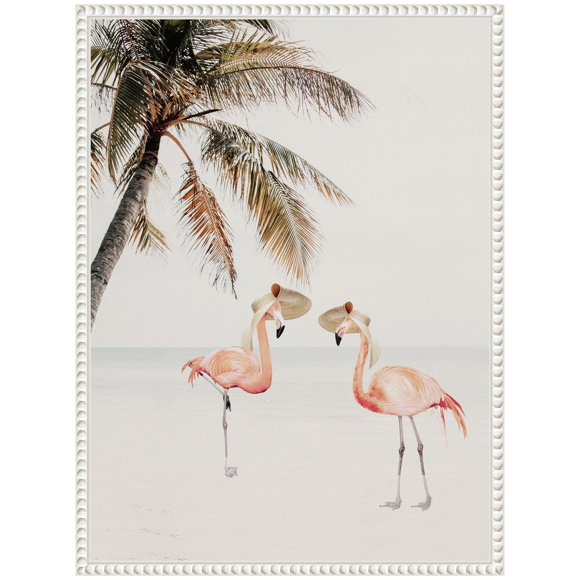 Sylvie Flamingos on Vacation Framed Canvas by July Art Prints