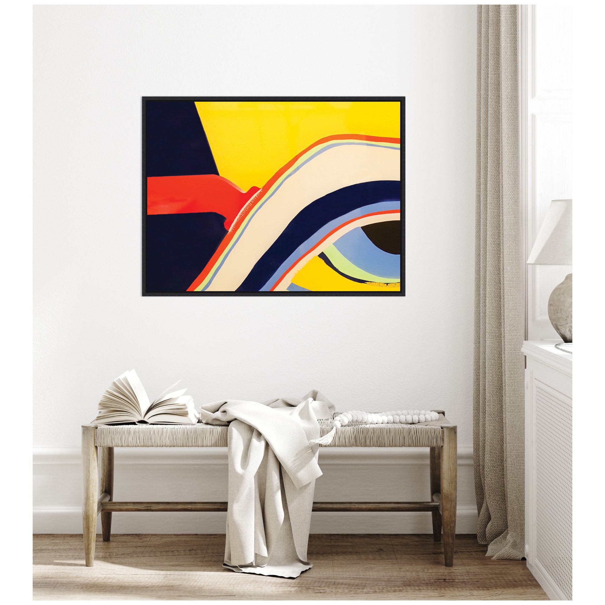 Sylvie Retro Bright Abstract True Color 1 Framed Canvas by Grant Mahr