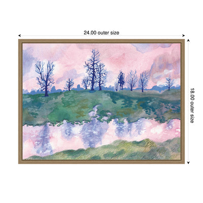 Lonely Oaks by Lucia Gianello Framed Canvas Wall Art Print