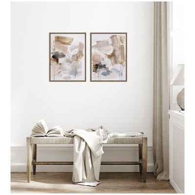 Earth Form No. 1 & No. 2 2 Piece Framed Canvas Wall Art Set
