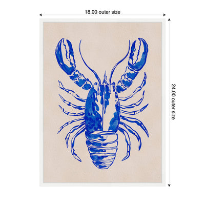 Sylvie Lobster Framed Canvas by Nikita Jariwala