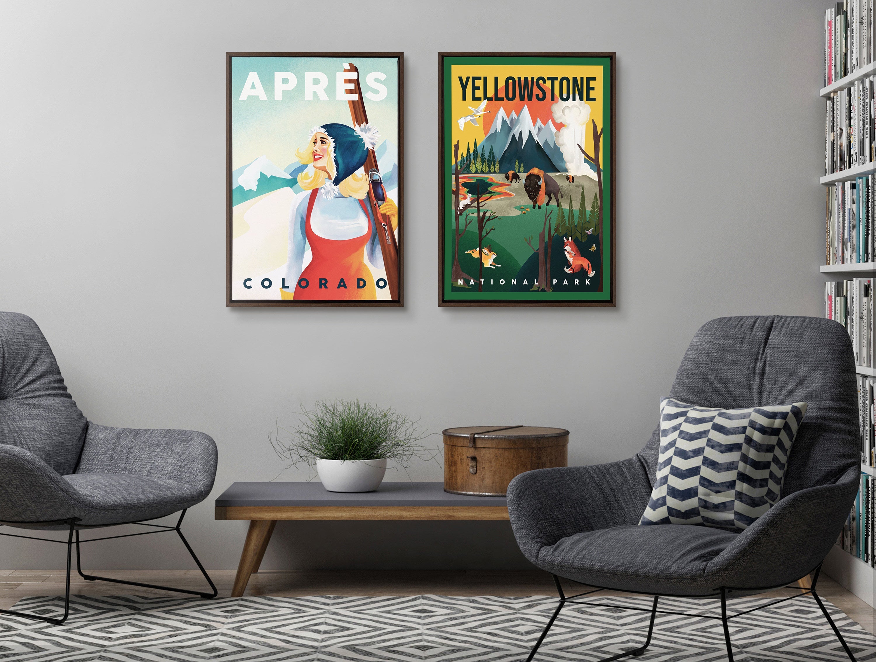 Sylvie Yellowstone Park Framed Canvas by kateandlaurel - product image 8 for Resin Society