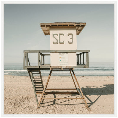 Sylvie SC3 Lifeguard Tower Framed Canvas by Alicia Bock