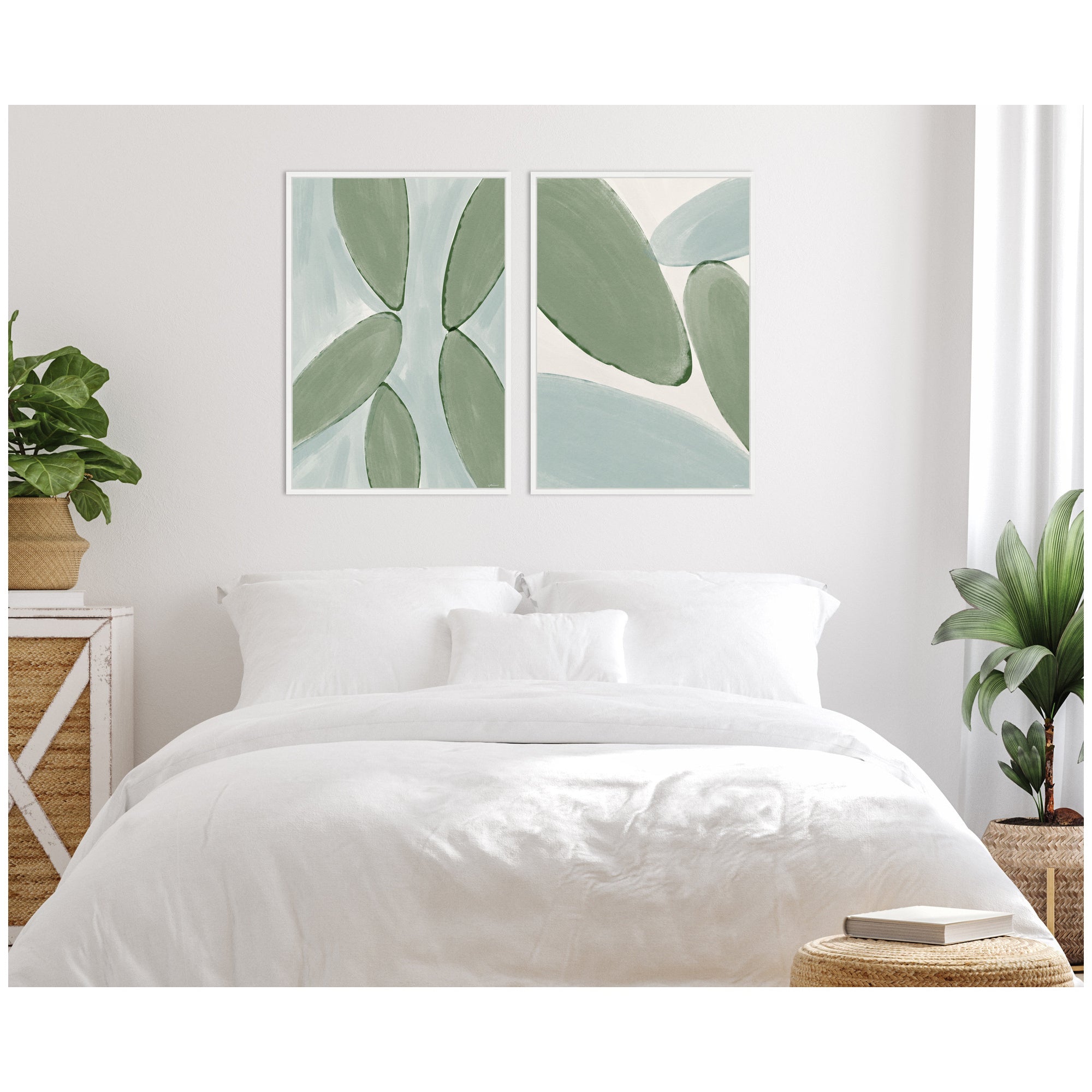 Natural Forms 01 & 02 2 Piece Framed Canvas Wall Art Set by Gabrielly Guedes