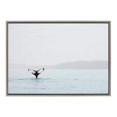 Sylvie Whale Tail In The Mist Framed Canvas by Amy Peterson by kateandlaurel - product image 14 for Resin Society