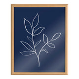 Blake Modern Blue Botanical Line Sketch Print 2 Framed Printed Glass by by kateandlaurel - product image 14 for Resin Society