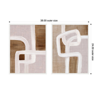 Sylvie Rhythmic Lines I and II Framed Canvas Art Set by Nikita Jariwala