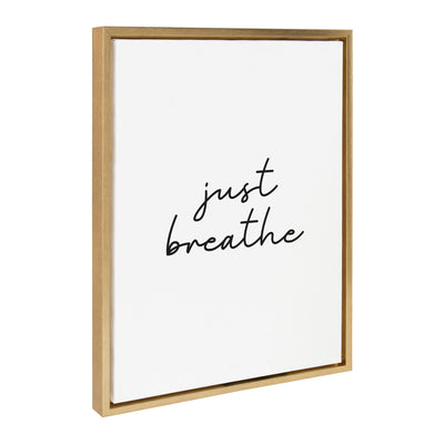 Sylvie Just Breathe BW Framed Canvas by kateandlaurel - product image 5 for Resin Society
