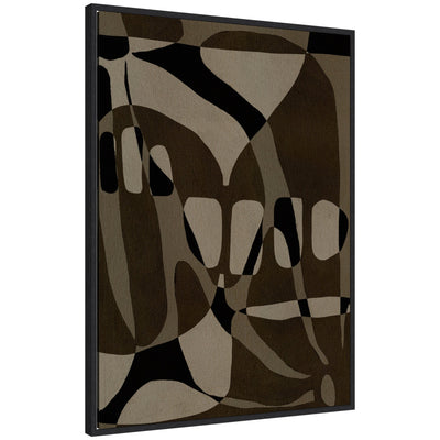 Sylvie Contour 1 Framed Canvas by Shatha Al Dafai