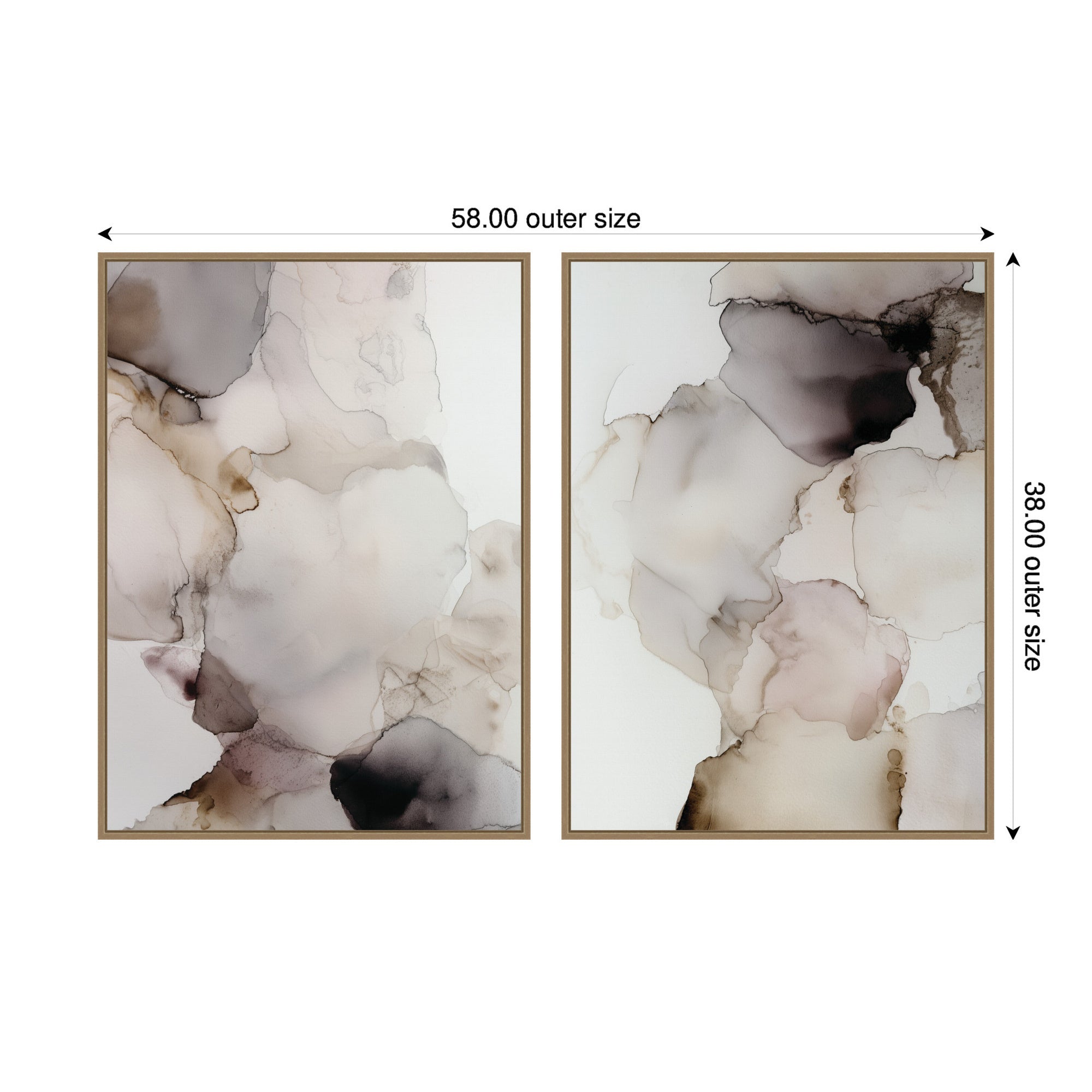 Smoke No.
1 & No.
2 2 Piece Framed Canvas Wall Art Set by Amy Lighthall
