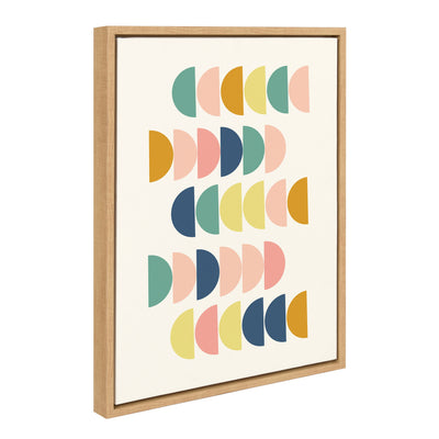Sylvie Simple Shapes in Soft Colors Framed Canvas