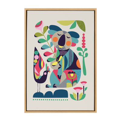 Sylvie Mid Century Modern Koala Framed Canvas by kateandlaurel - product image 20 for Resin Society