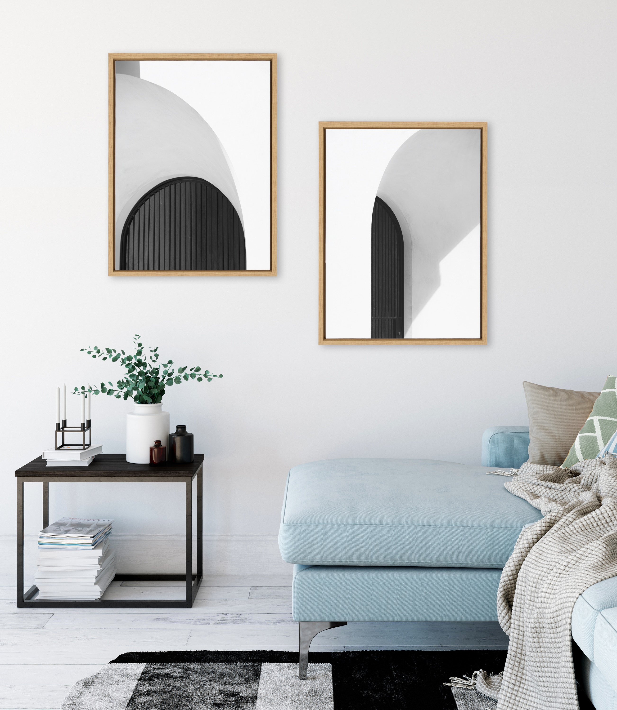 Sylvie Doorway 1 and 2 Framed Canvas Art Set by Alicia Abla