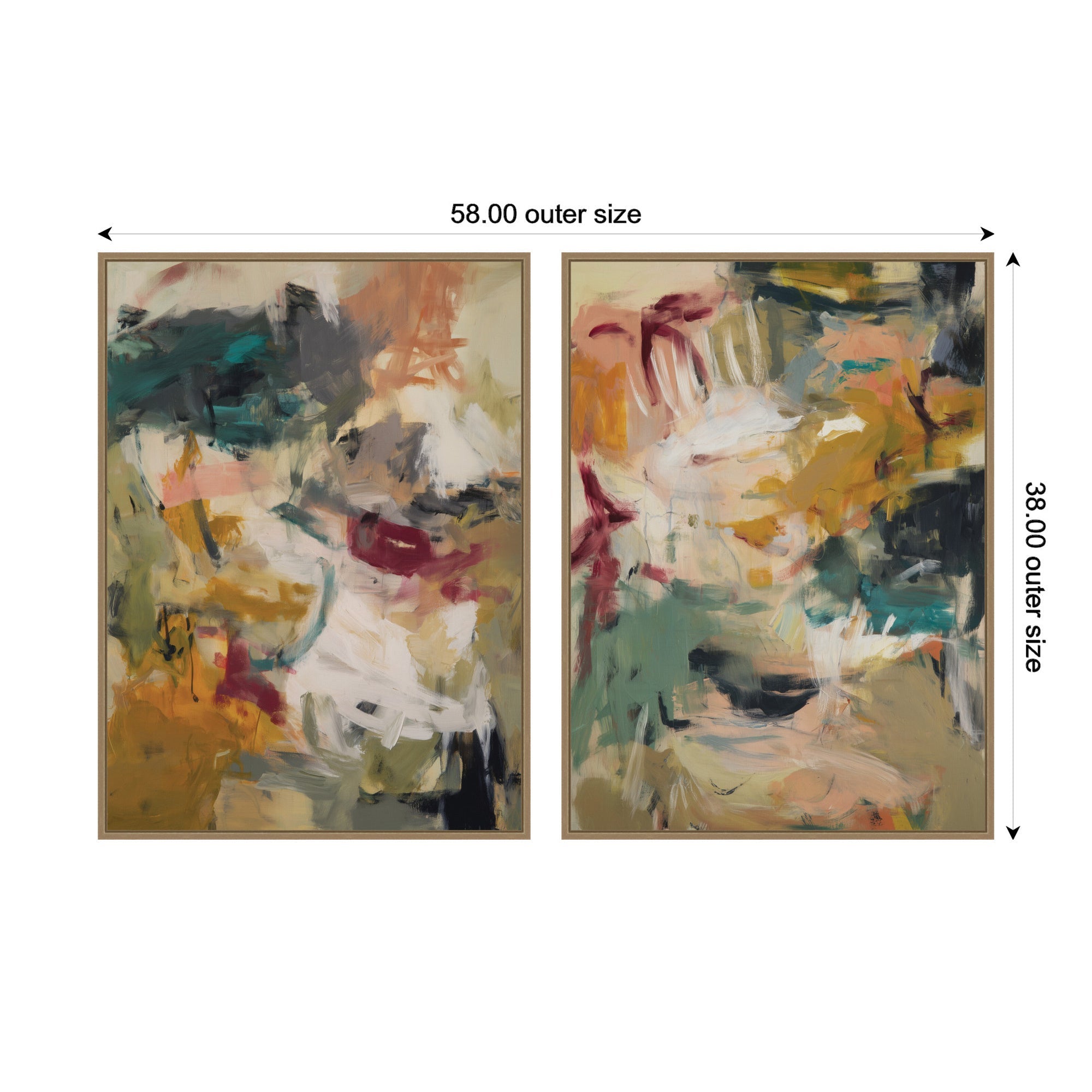 Painted Storm No.
1 & No.
2 2 Piece Framed Canvas Wall Art Set by Amy Lighthall