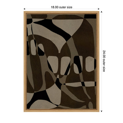 Sylvie Contour 1 Framed Canvas by Shatha Al Dafai