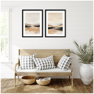 Peaceful Landscape No.
1 & No.
2 2 Piece Framed Wall Art Print Set by Amy Lighthall