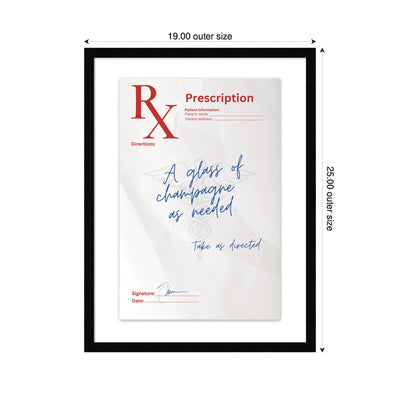 A Glass of Champagne Rx by Honey Island Studio Framed Wall Art Print