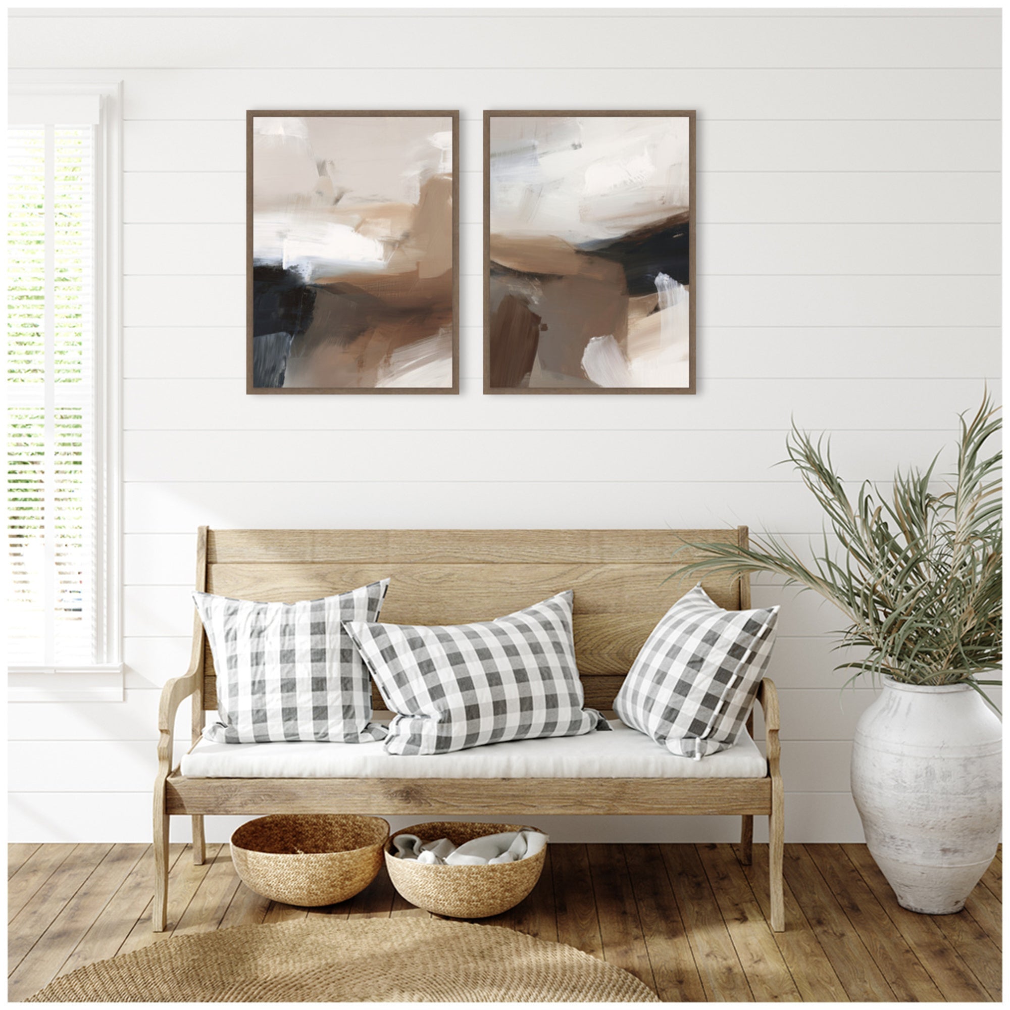 Layered Ground No.
1 & No.
2 2 Piece Framed Canvas Wall Art Set by Amy Lighthall