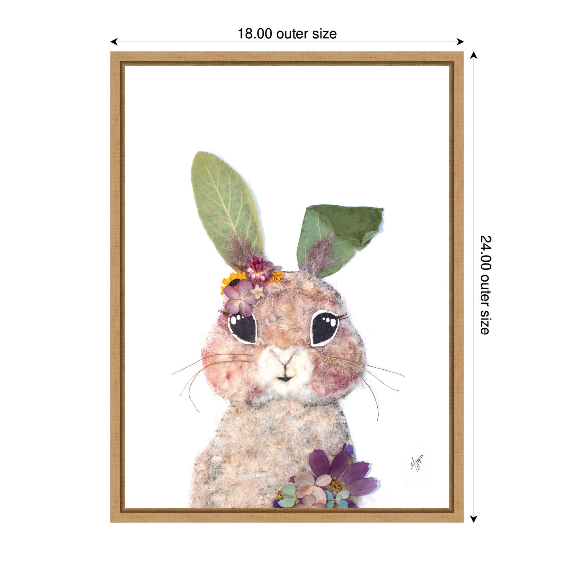 Bunny by Madeline Jeppesen Framed Canvas Wall Art Print