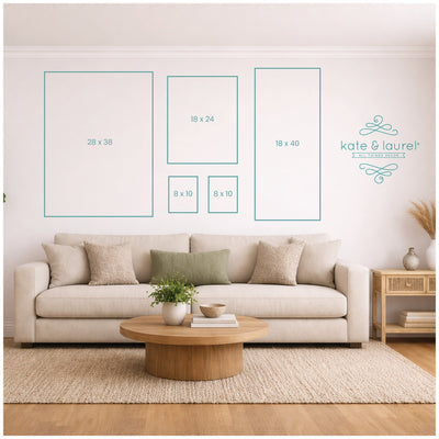 Neutral Abstract Landscape by The Creative Bunch Studio Framed Canvas Wall Art Print