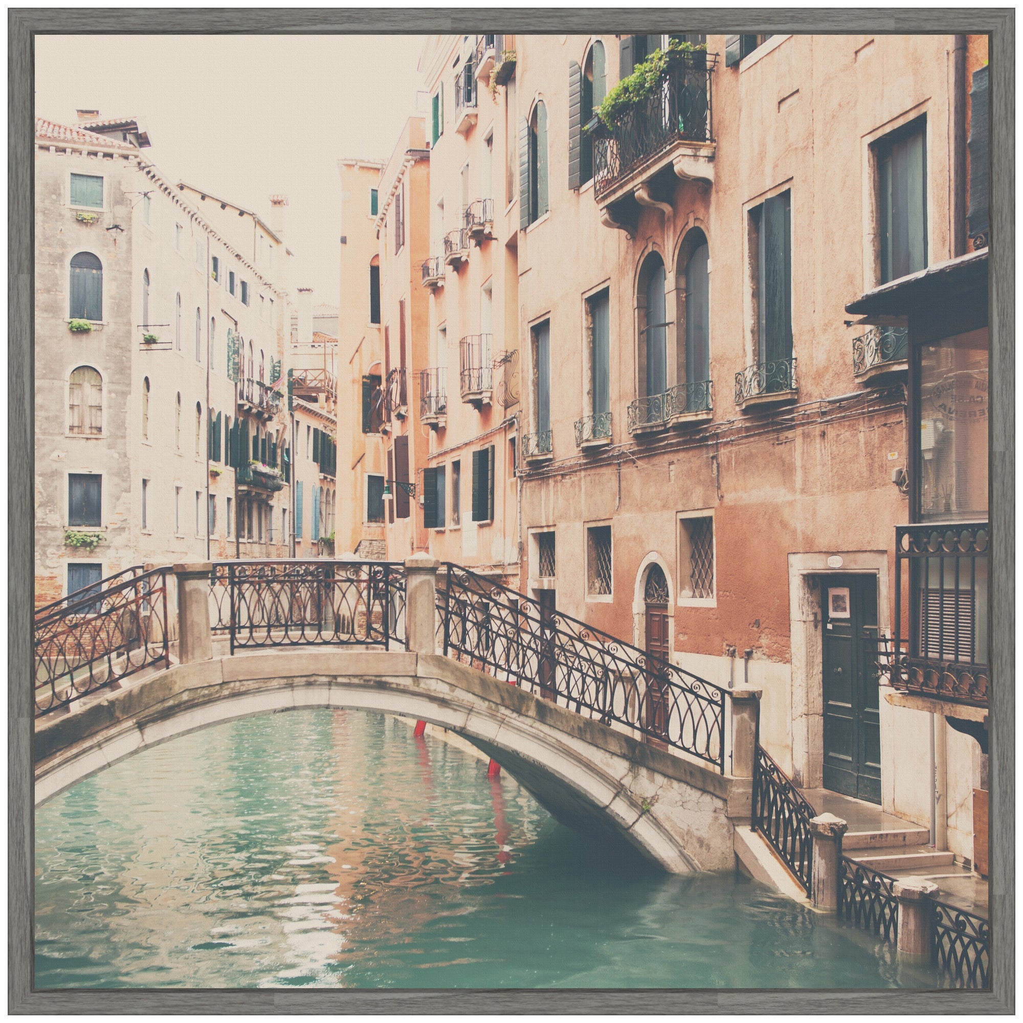 Sylvie Wandering The Streets of Venice Framed Canvas by Laura Evans