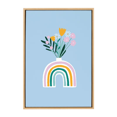 Sylvie Happy Flowers Framed Canvas by kateandlaurel - product image 2 for Resin Society