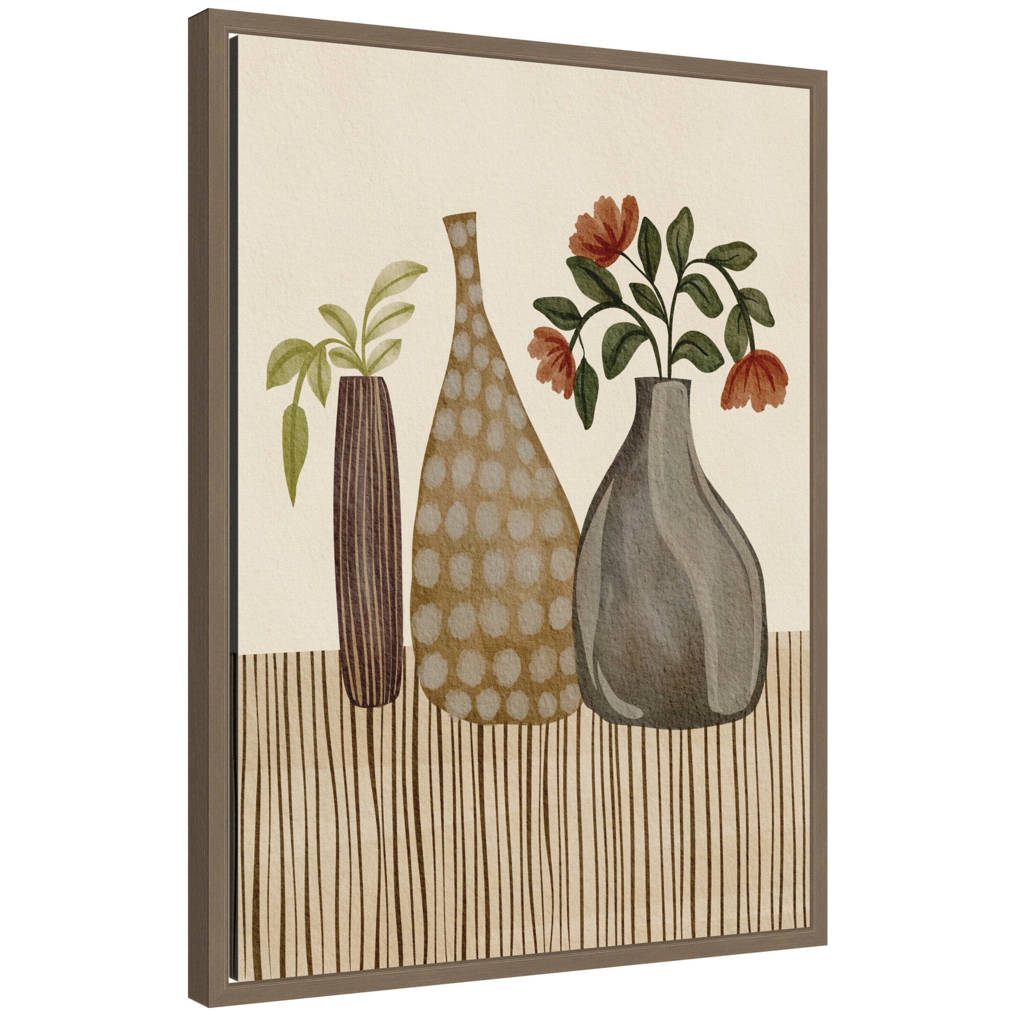 Rustic Stilllife l by Nikita Jariwala Framed Canvas Wall Art Print displayed on wall