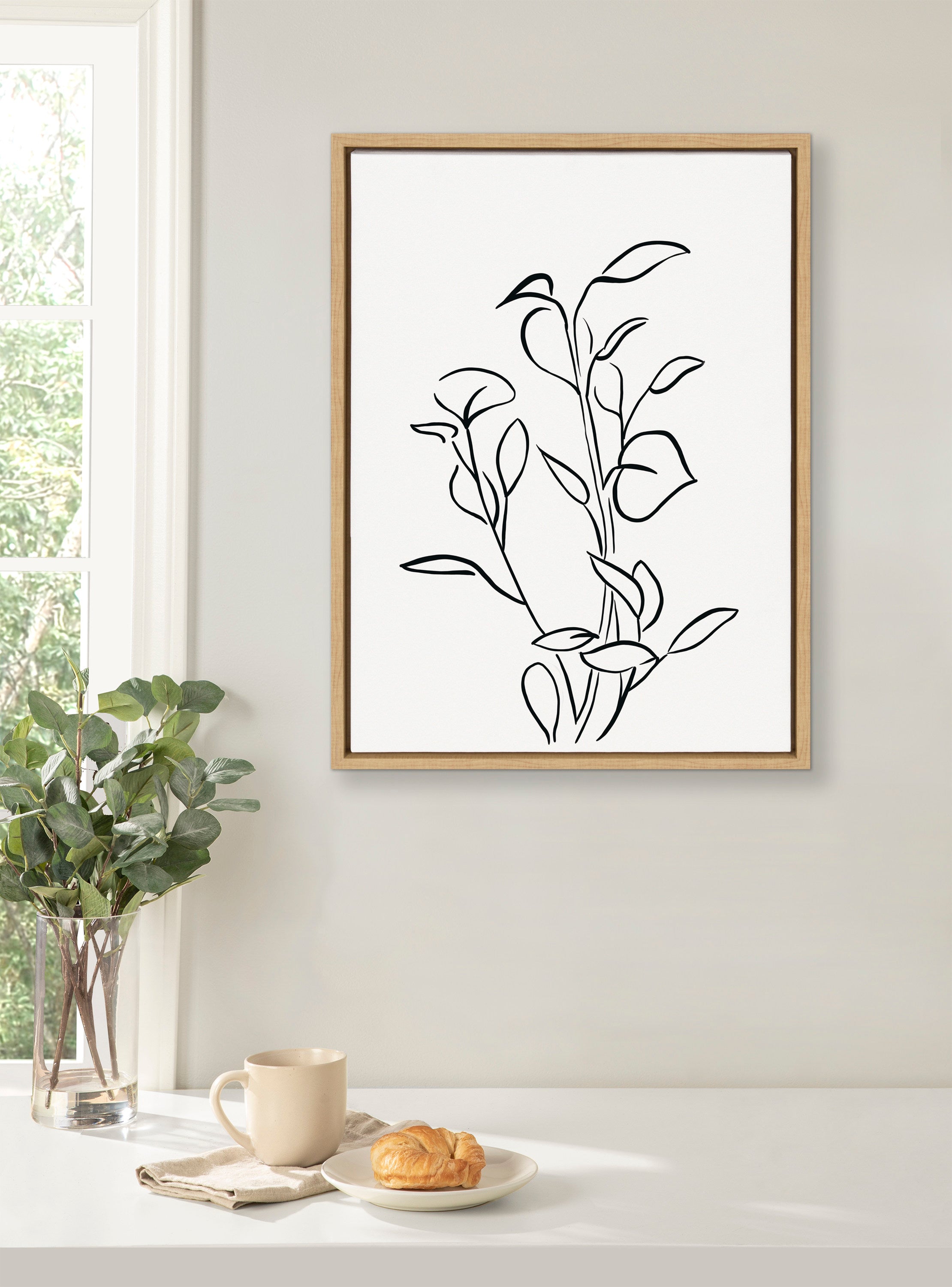 Sylvie Botanical Sketch Print No 2 Framed Canvas