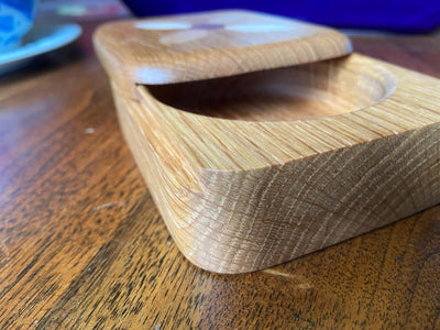 Handcrafted small sliding dovetail box with wooden inlay options