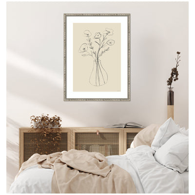 Floral Vase by Gabrielly Guedes Framed Wall Art Print