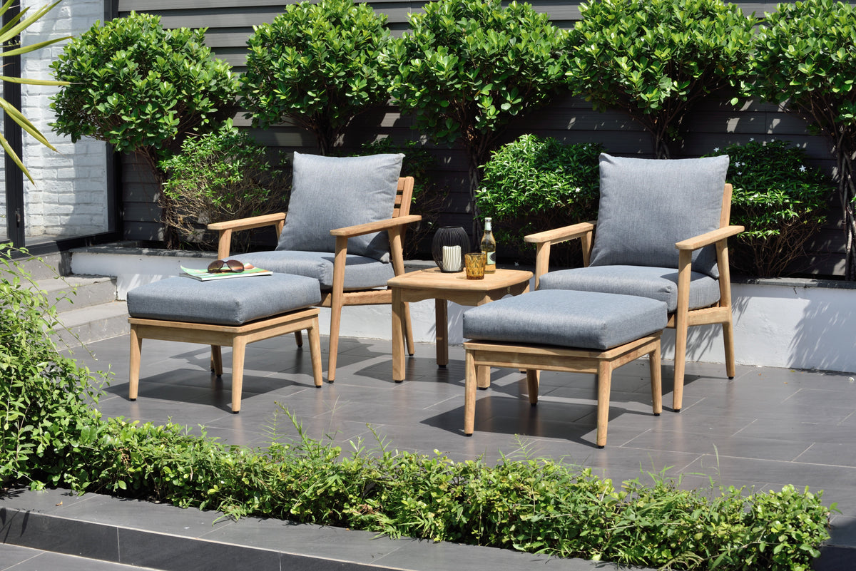 Eve FSC Teak Outdoor Conversation Set with Cushions by LifestyleGarden US - product image 3 for Resin Society