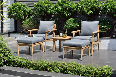 Eve FSC Teak Outdoor Conversation Set with Cushions by LifestyleGarden US - product image 3 for Resin Society