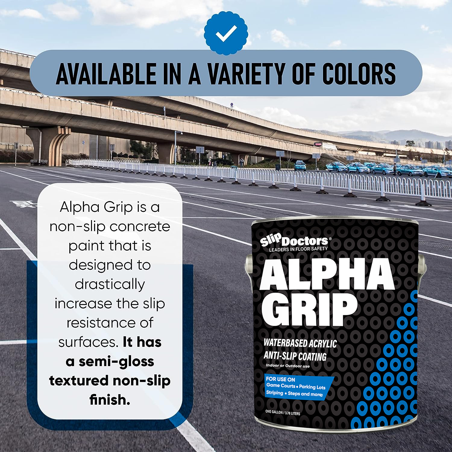 Alpha Grip Non-Slip Stripe and Athletic Court Paint detail image - Resin Society