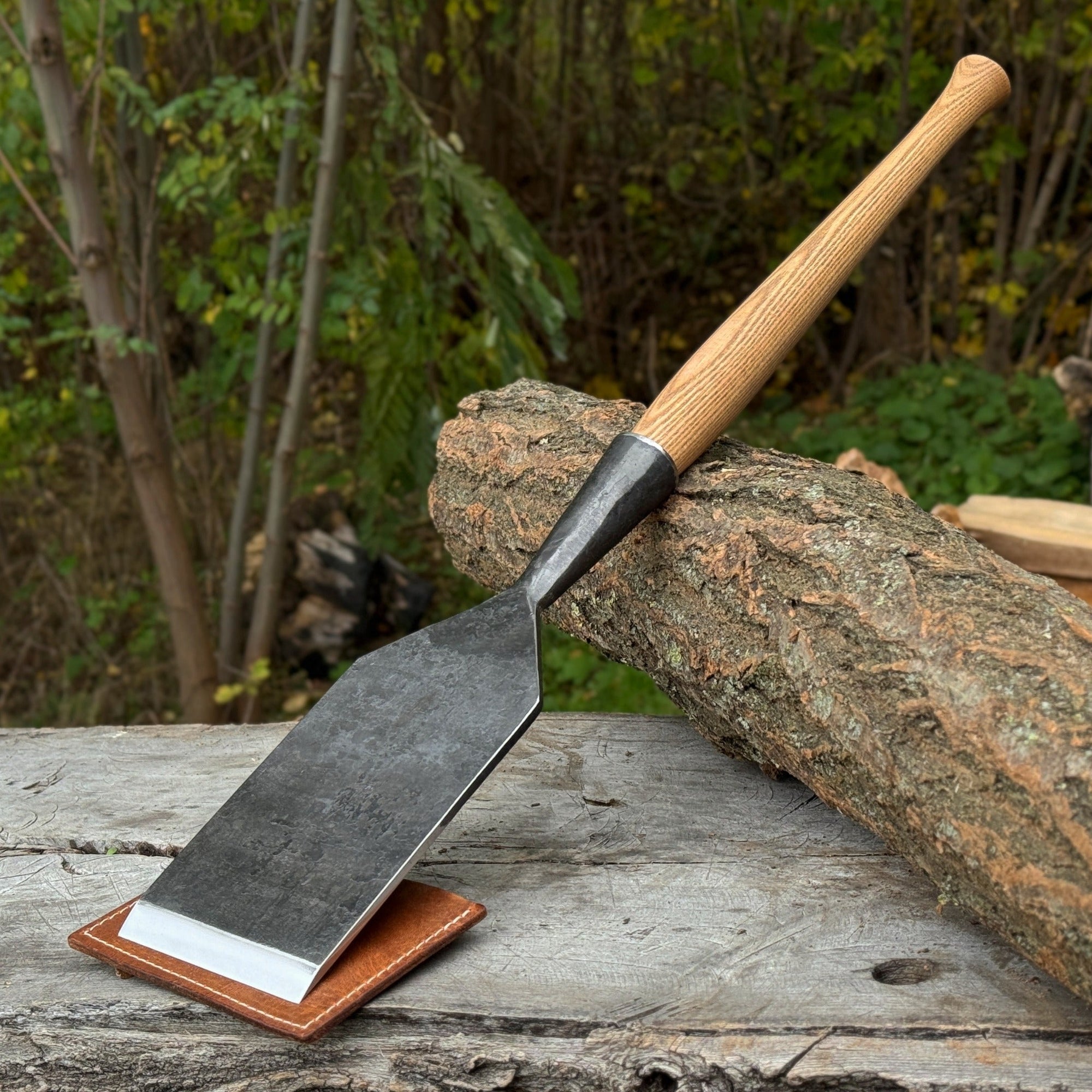 Timber Framing Slick Chisel with ash handle and 52100 carbon steel blade