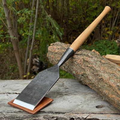 Timber Framing Slick Chisel with ash handle and 52100 carbon steel blade