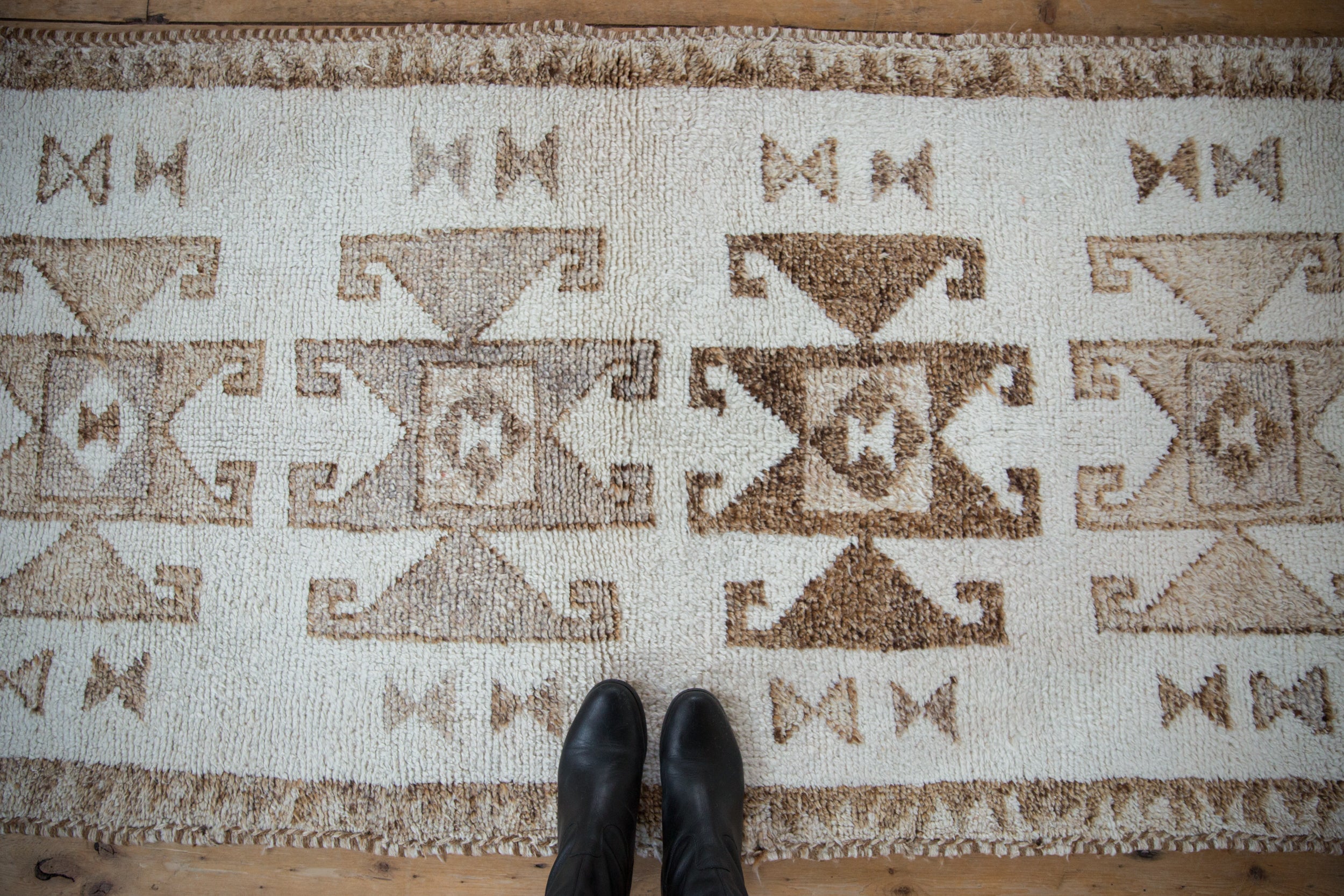 3x11.5 Vintage Distressed Kurd Rug Runner by Old New House® - product image 2 for Resin Society