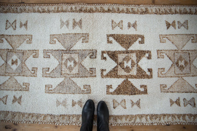 3x11.5 Vintage Distressed Kurd Rug Runner by Old New House® - product image 2 for Resin Society