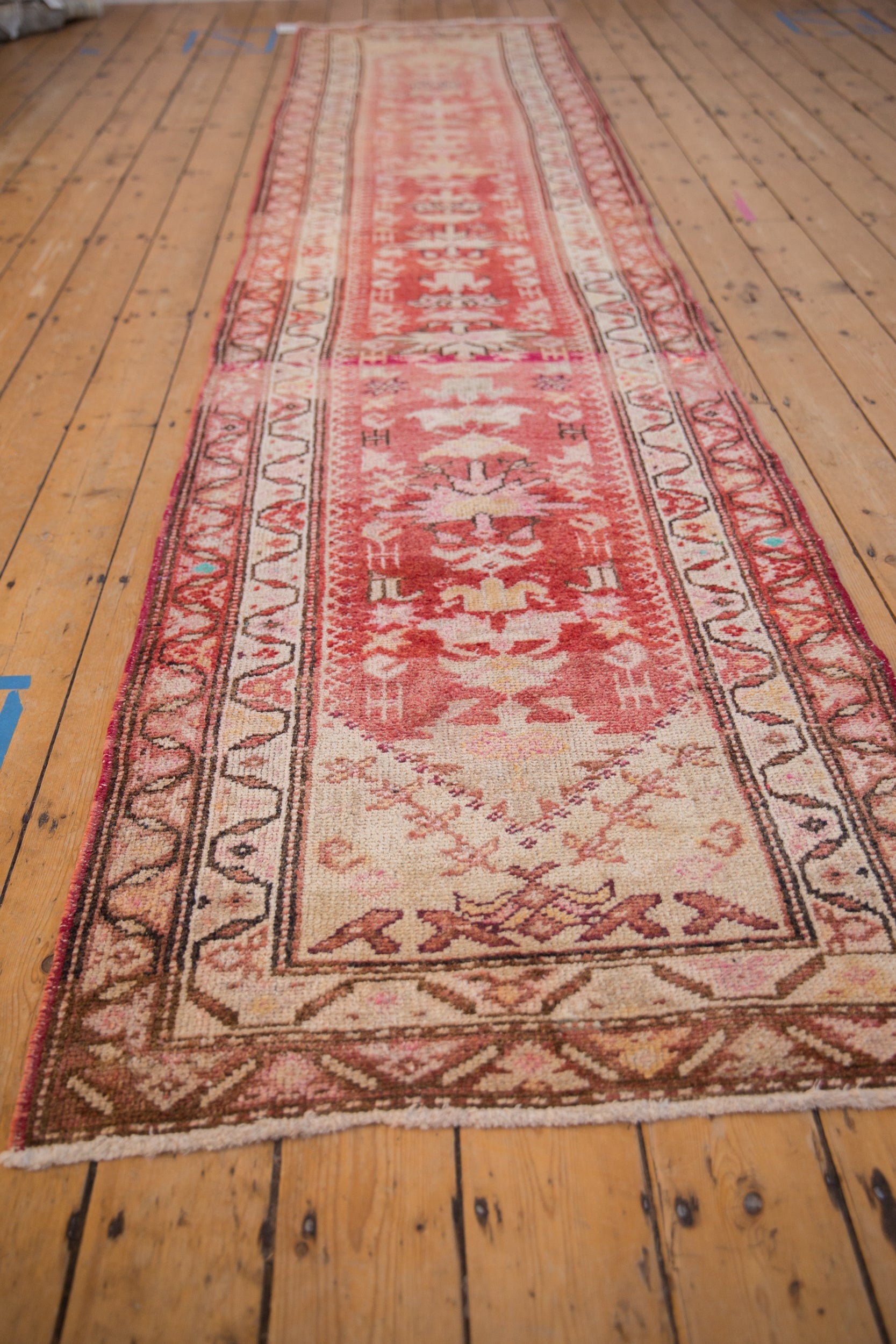3x13.5 Vintage Distressed Kurd Rug Runner by Old New House® - product image 4 for Resin Society
