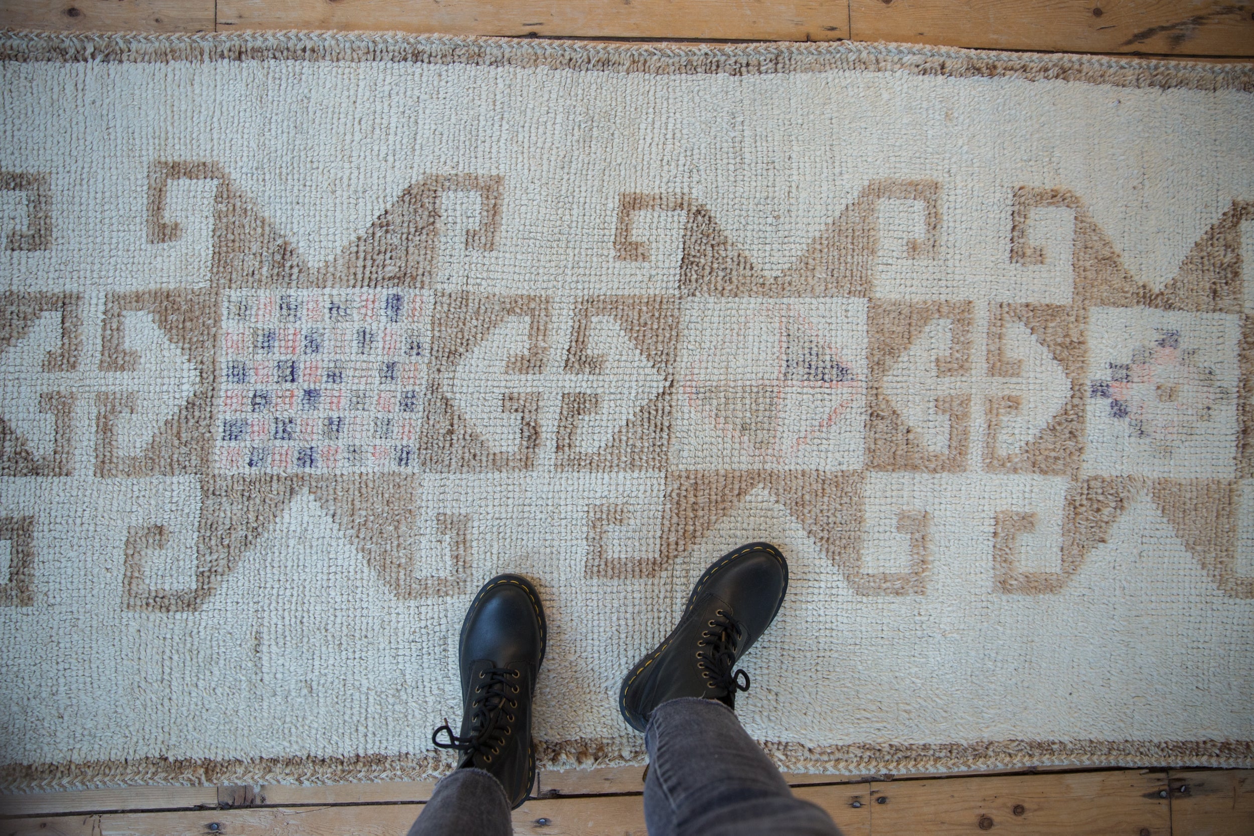 3x11.5 Vintage Distressed Kurd Rug Runner by Old New House® - product image 2 for Resin Society